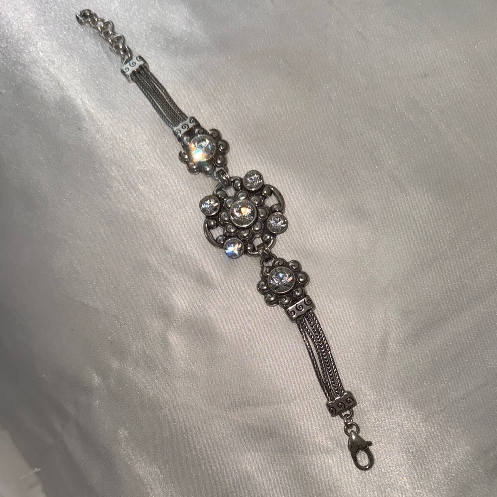 Brighton Twilight Crystal Flower Bracelet. New!